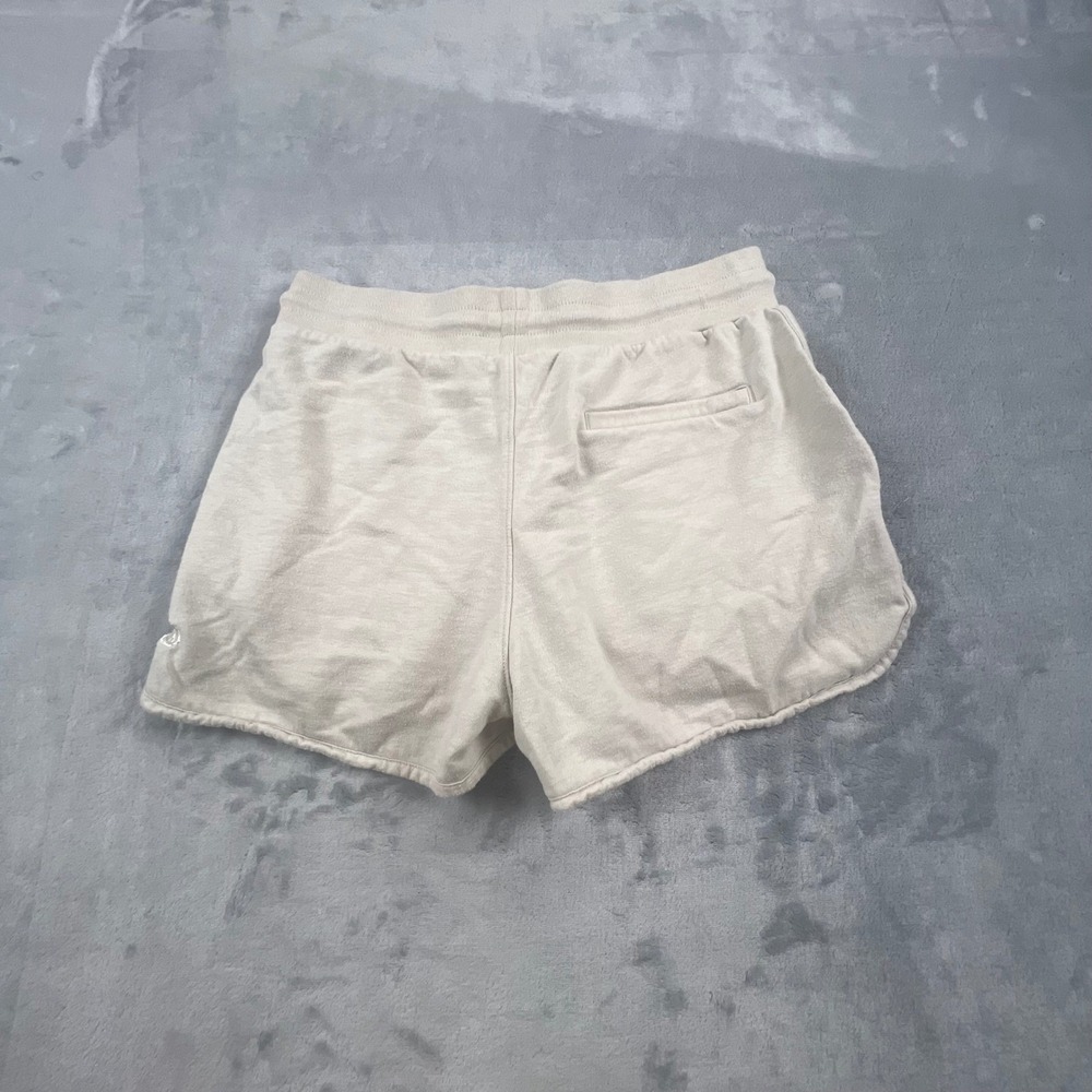 PAKA Shorts Women S Cream Alpaca Pima Cotton Blend Lounge Drawstring Dolphin Hem - Picture 7 of 9
